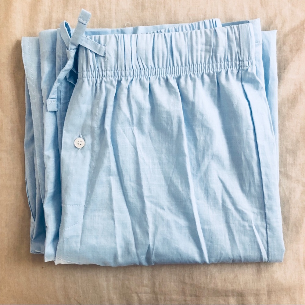 100% Cotton Blue Pajama Pants Tall